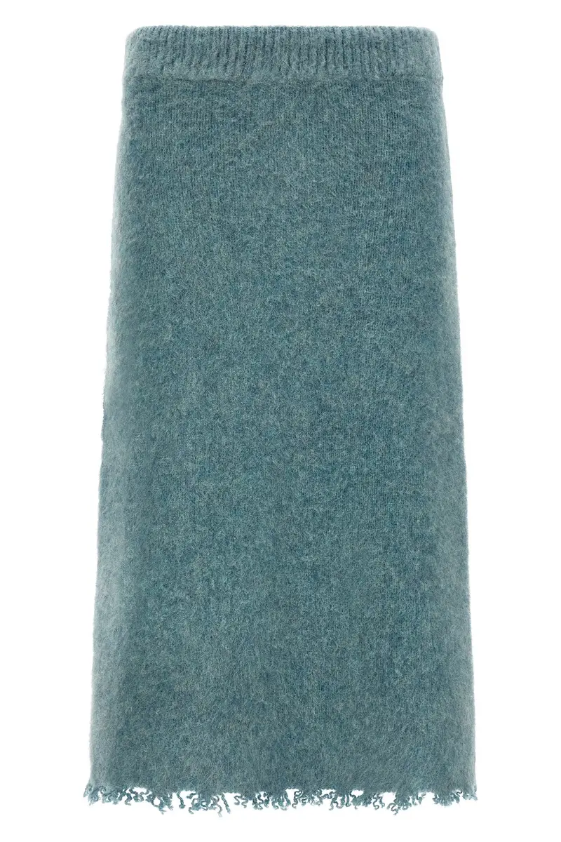 Gonna Maglia Di Lana Azzurro