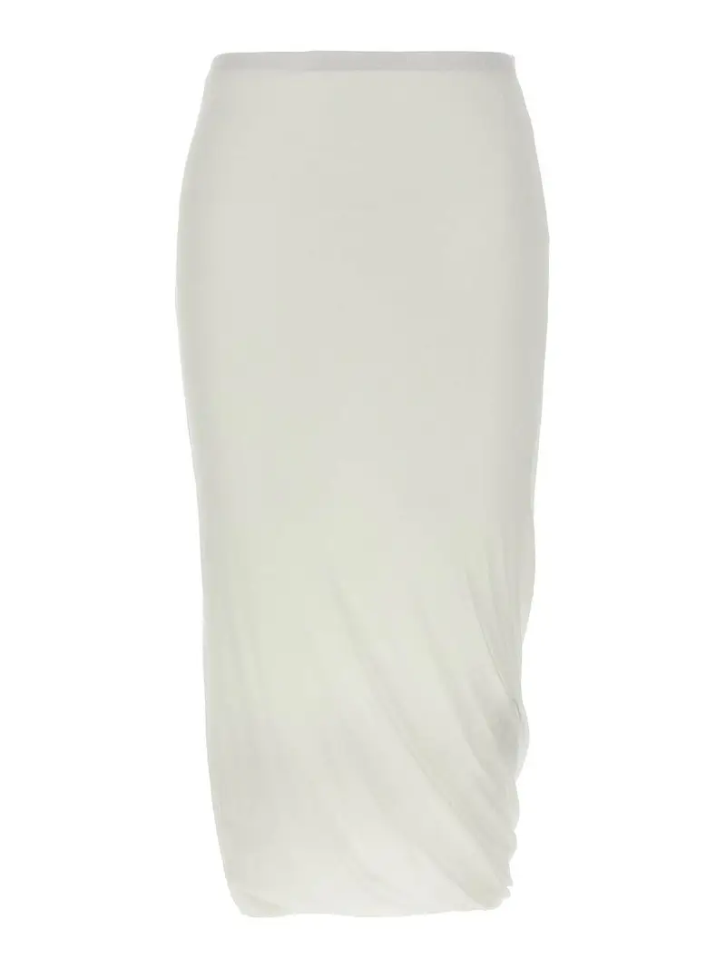 Gonna midi attorcigliata Bianco