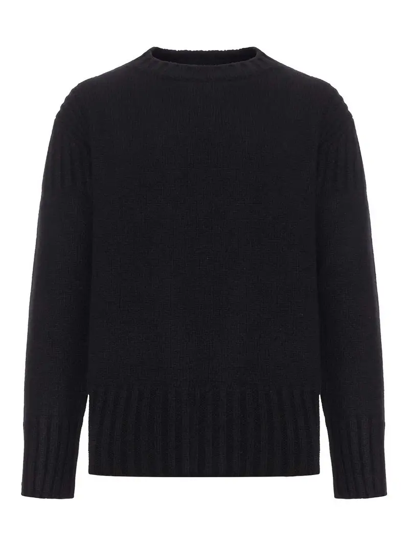 Maglia a maniche lunghe in eco cashmere Nero