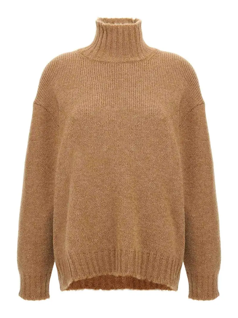 Maglione a collo alto Beige