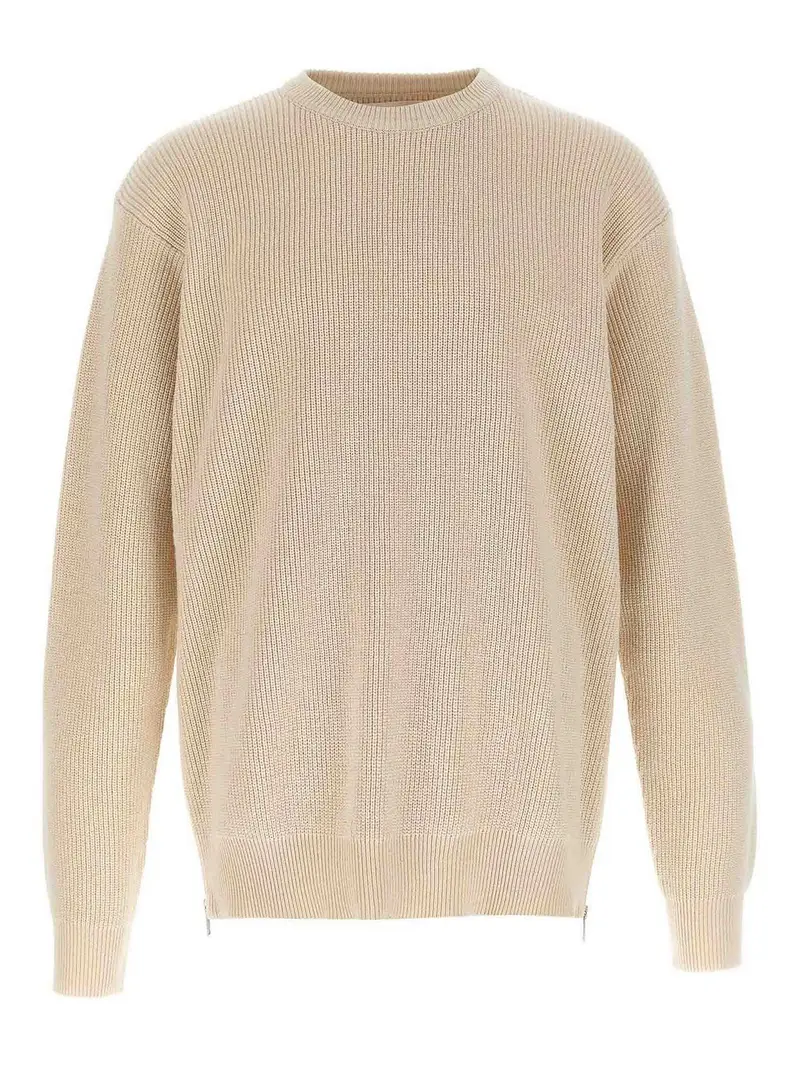 Maglione con cerniera Beige