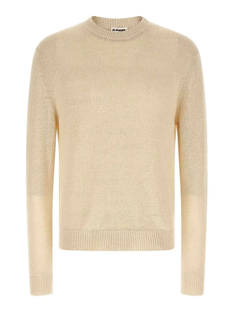 Maglione di canapa di seta Beige