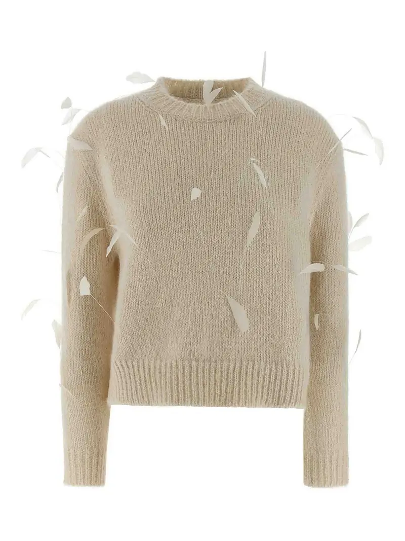 Maglione di piume Bianco