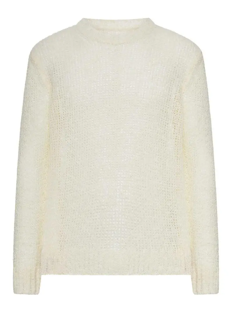 Maglione girocollo traforato Color Carne E Neutri