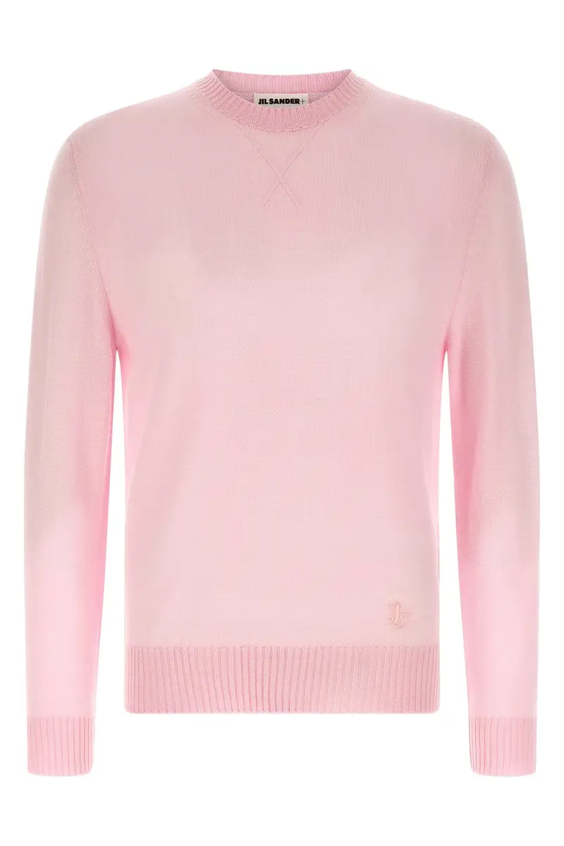Maglione Ricamo Logo Rosa