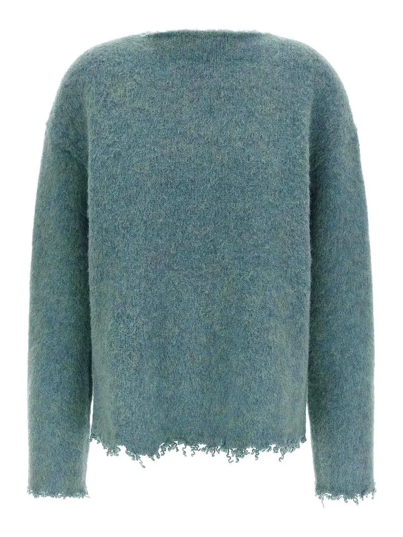 Maglione sfregiato Azzurro