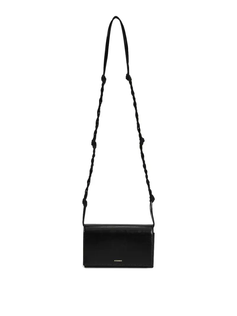 Mini borsa in pelle Tangle Nero