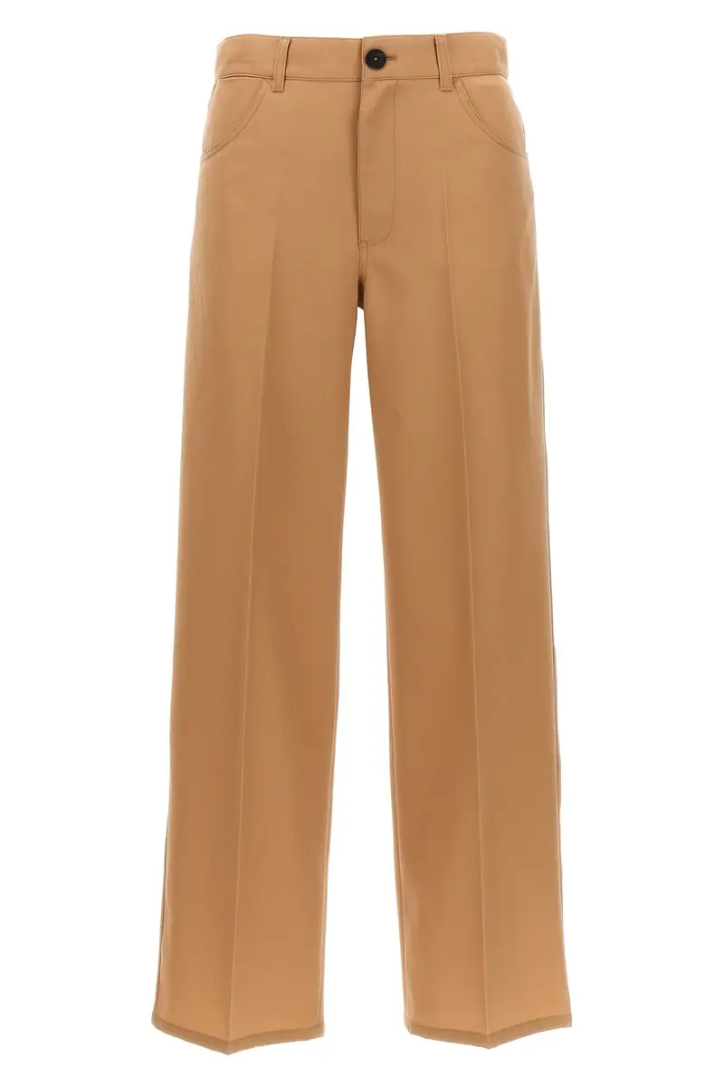 Pantalone Gamba Ampia Beige
