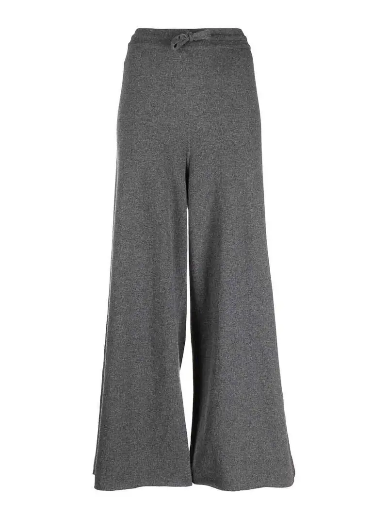 Pantaloni a gamba larga con coulisse in vita Grigio