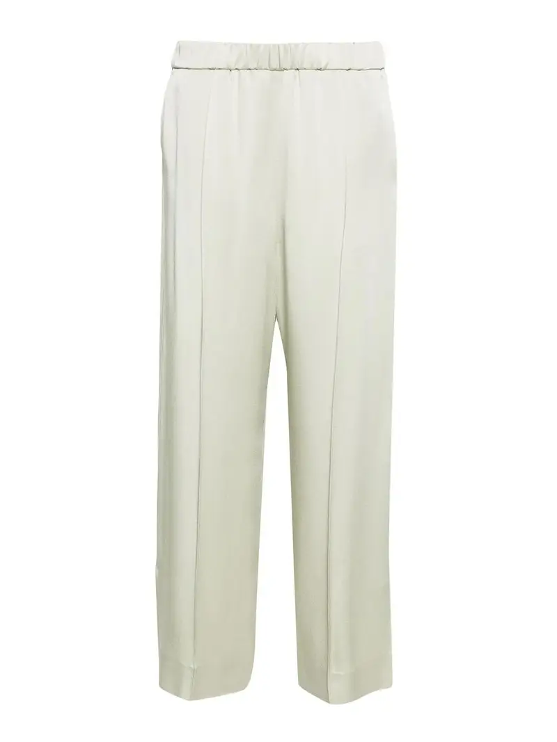 Pantaloni a gamba larga Verde Chiaro