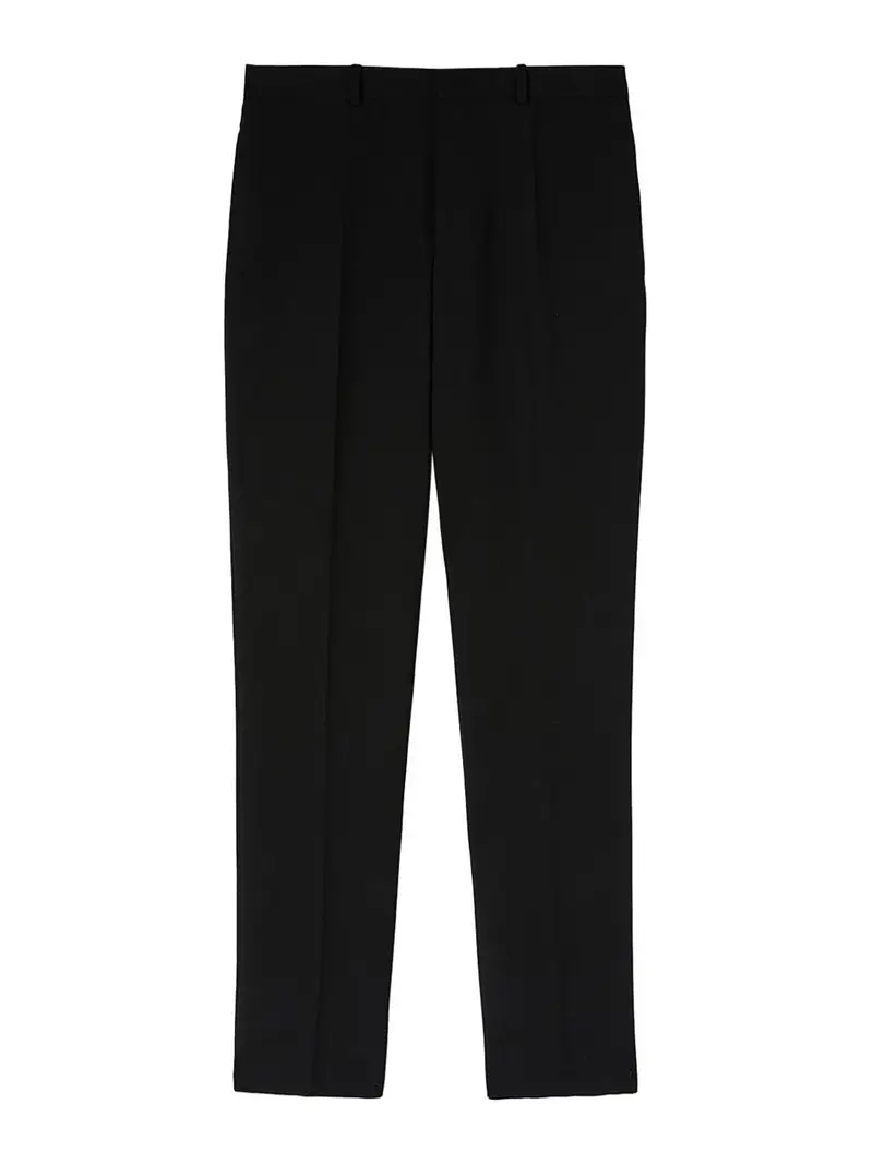 Pantaloni in cotone a gamba dritta Nero