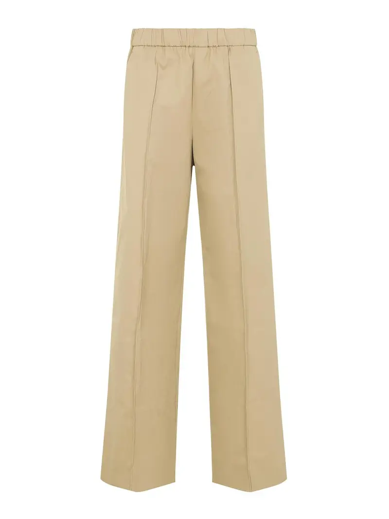 Pantaloni rilassati ispirati alla pista Beige