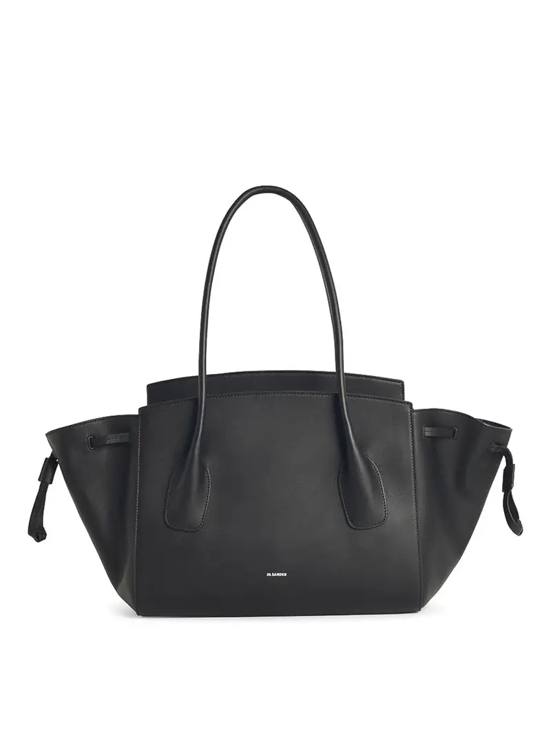 Piccola borsa in pelle nera Nero