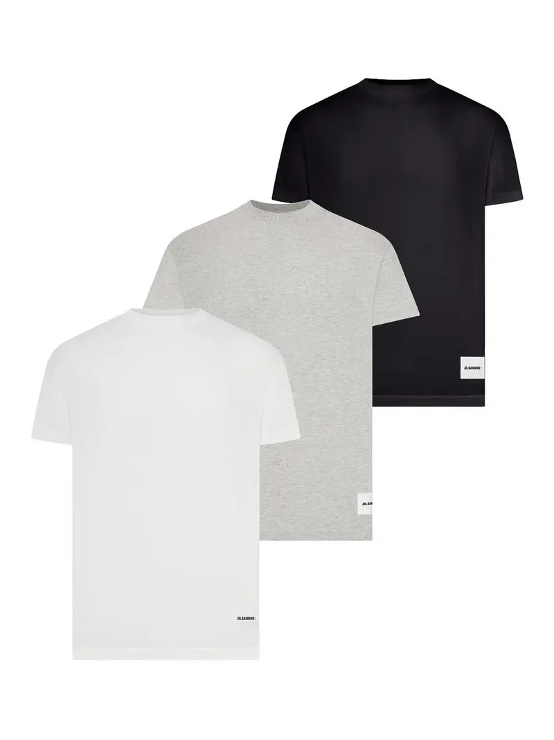 Set di 3 t-shirt a maniche corte Grigio