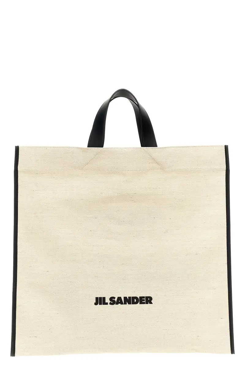 Shopping Border Book Tote Square Bianco