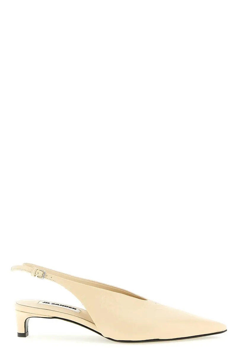 Slingback Pelle Beige