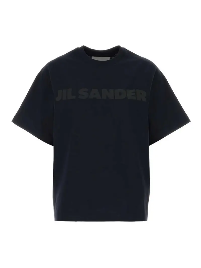 T-shirt in cotone con logo Blu