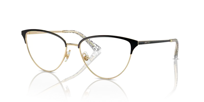 Jimmy Choo Donna JC2002 3015 Montature da vista Metallo Oro Cat Eye miniatura 3