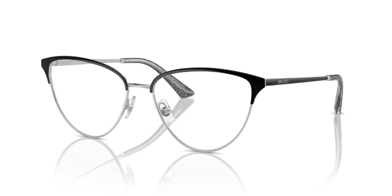 Jimmy Choo Donna JC2002 3016 Montature da vista Metallo Argento Cat Eye miniatura 3