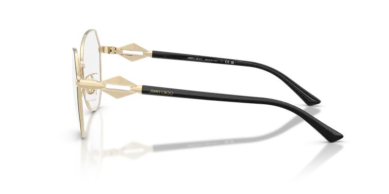 Jimmy Choo Donna JC2011 3010 Montature da vista Metallo Oro Trasparente Rotonda Normale miniatura 3