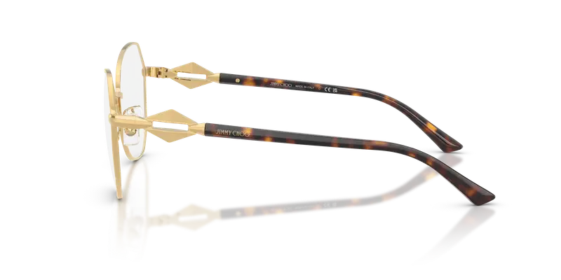 Jimmy Choo Donna JC2011 3023 Montature da vista Metallo Oro Trasparente Rotonda Normale miniatura 3