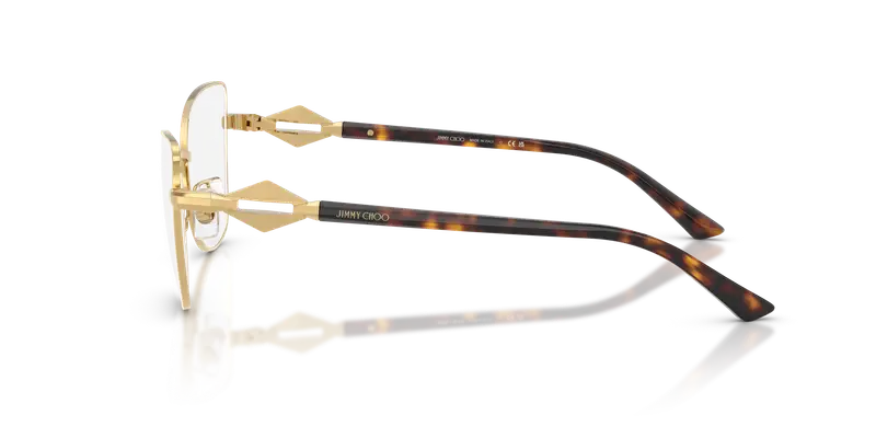 Jimmy Choo Donna JC2012 3023 Montature da vista Metallo Oro Trasparente Cat Eye Normale miniatura 3