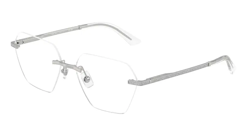 Donna JC2016J 3002 Montature da vista Metallo Argento Trasparente Geometrica Normale