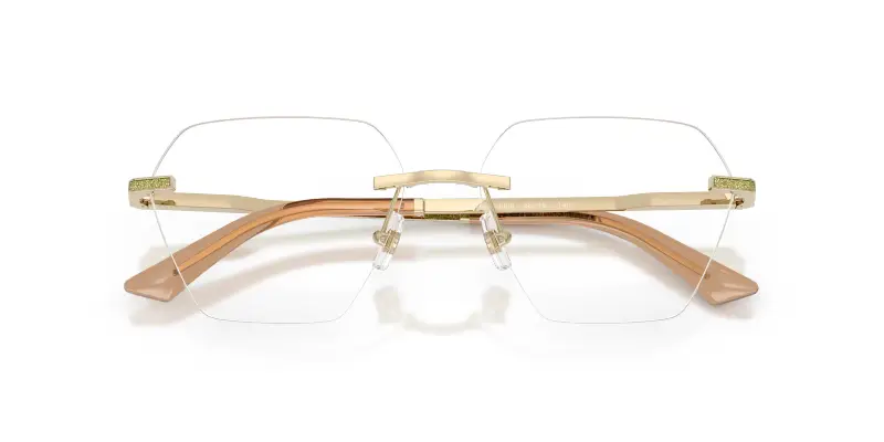 Donna JC2016J 3006 Montature da vista Metallo Oro Trasparente Geometrica Normale miniatura 2