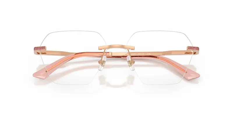 Donna JC2016J 3008 Montature da vista Metallo Oro Trasparente Geometrica Normale miniatura 2