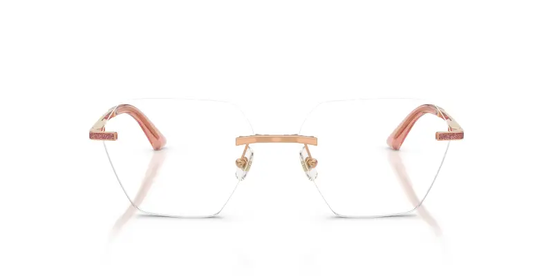 Donna JC2016J 3008 Montature da vista Metallo Oro Trasparente Geometrica Normale miniatura 3