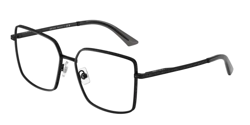 Donna JC2017J 3001 Montature da vista Metallo Nero Trasparente Squadrata Normale