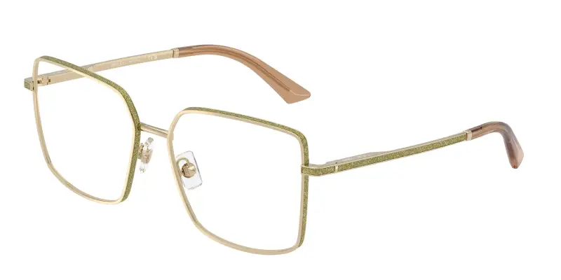 Donna JC2017J 3006 Montature da vista Metallo Oro Trasparente Squadrata Normale