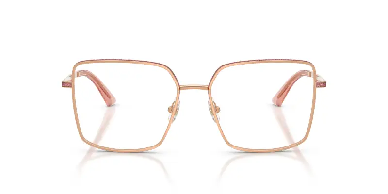 Donna JC2017J 3008 Montature da vista Metallo Oro Trasparente Squadrata Normale miniatura 3