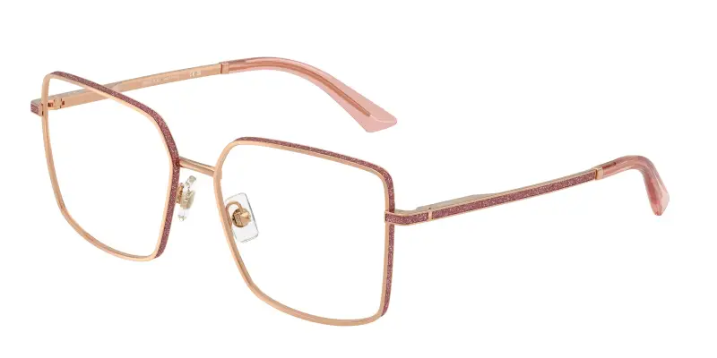 Donna JC2017J 3008 Montature da vista Metallo Oro Trasparente Squadrata Normale
