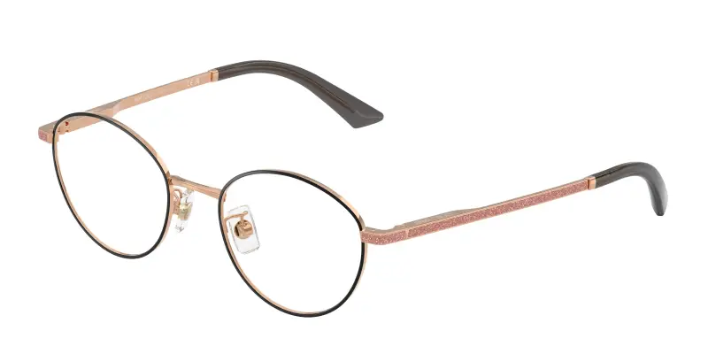 Donna JC2018JD 3022 Montature da vista Metallo Rosa Trasparente Rotonda Normale