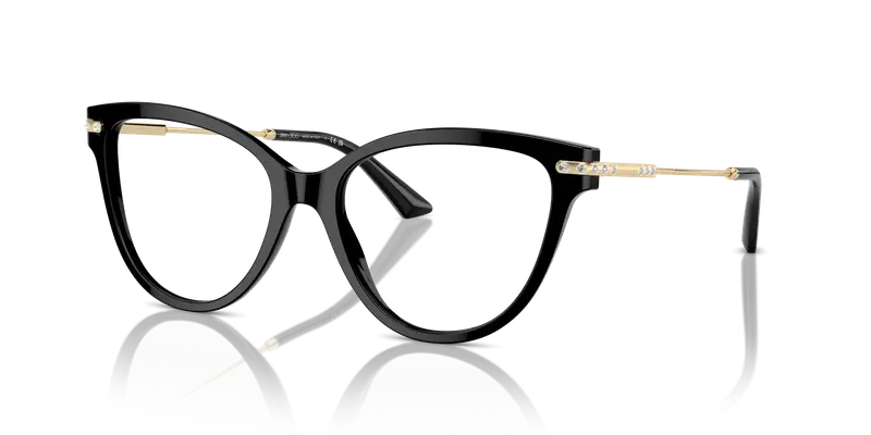 Jimmy Choo Donna JC3001B 5000 Montature da vista Acetato Nero Cat Eye miniatura 3