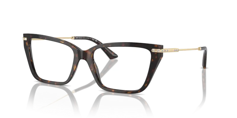 Jimmy Choo Donna JC3002B 5002 Montature da vista Acetato Havana Cat Eye miniatura 3