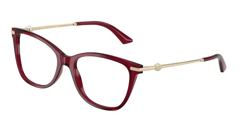 Jimmy Choo Donna JC3007HB  5062 Montature da vista Acetato Rosso Trasparente Pillow Normale