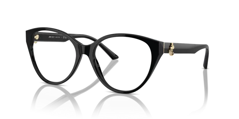 Jimmy Choo Donna JC3009 5000 Montature da vista Acetato Nero Cat Eye miniatura 3
