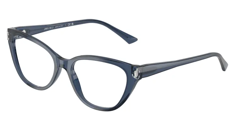 Donna JC3011 5035 Montature da vista Acetato Blu Trasparente Cat Eye Normale