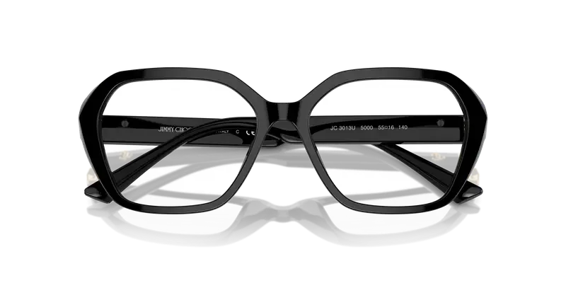 Jimmy Choo Donna JC3013U 5000 Montature da vista Acetato Nero Farfalla miniatura 3