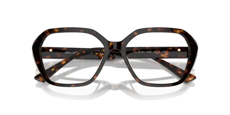 Jimmy Choo Donna JC3013U 5002 Montature da vista Acetato Havana Farfalla miniatura 2