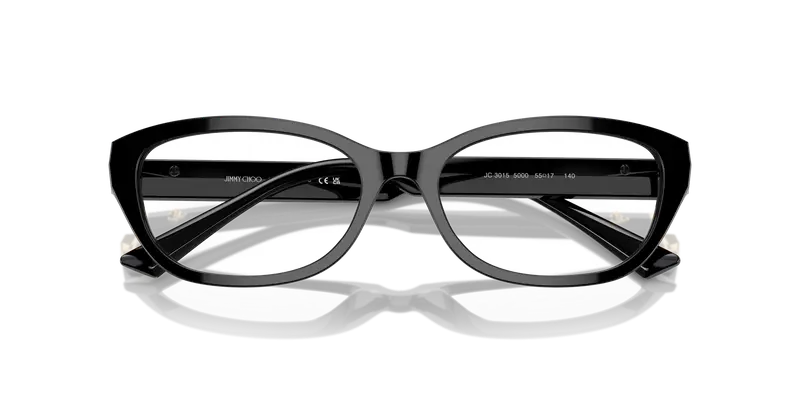 Jimmy Choo Donna JC3015 5000 Montature da vista Acetato Nero Rotonda miniatura 3