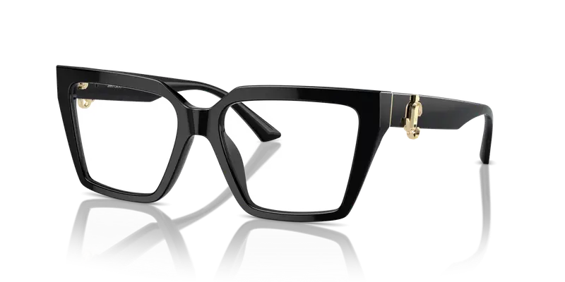 Jimmy Choo Donna JC3017U 5000 Montature da vista Acetato Nero Cat Eye miniatura 3