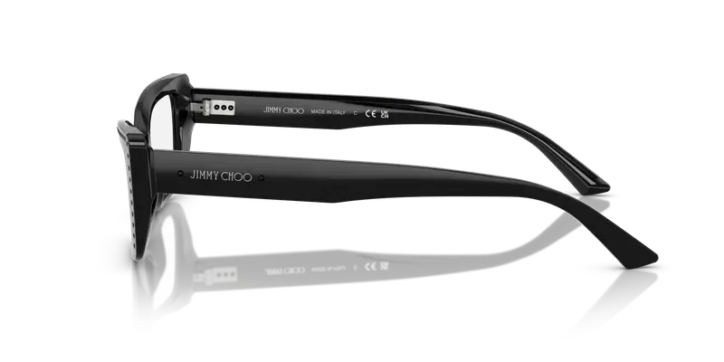 Jimmy Choo Donna JC3018B 5017 Montature da vista Acetato Nero Trasparente Cat Eye Normale miniatura 3
