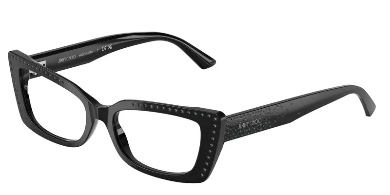 Jimmy Choo Donna JC3018B  5054 Montature da vista Acetato Nero Trasparente Cat Eye Normale