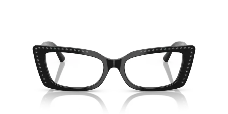 Jimmy Choo Donna JC3018B 5054 Montature da vista Acetato Nero Trasparente Cat Eye Normale miniatura 2