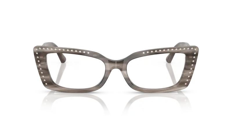 Jimmy Choo Donna JC3018B 5056 Montature da vista Acetato Nero Trasparente Cat Eye Normale miniatura 2