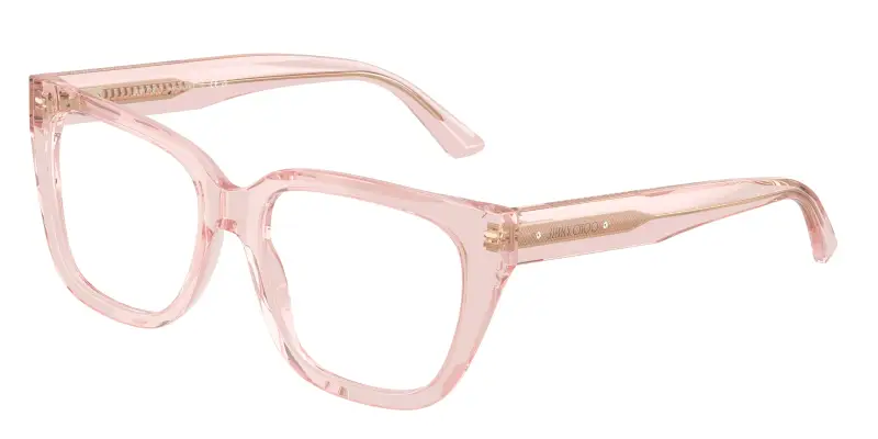 Donna JC3019B 5034 Montature da vista Acetato Rosa Trasparente Squadrata Normale