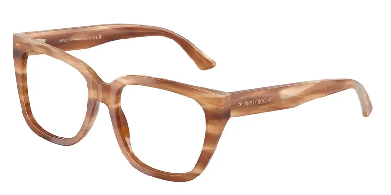 Jimmy Choo Donna JC3019B  5055 Montature da vista Acetato Marrone Trasparente Squadrata Normale